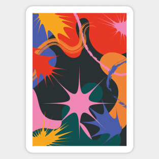 Colorful Splash Abstract Shapes Sticker